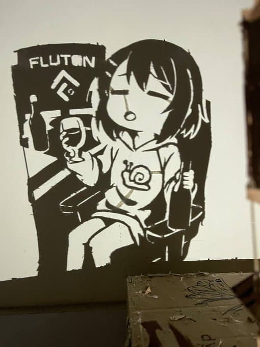 Shadow art piece inspired by Fluton by CipherAtlas